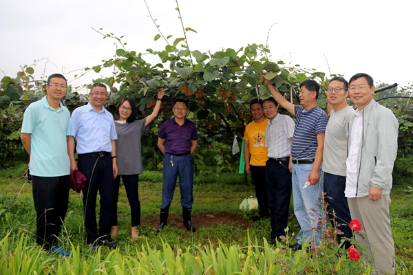 采访团为猕猴桃试验站专家团队拍照留念.JPG